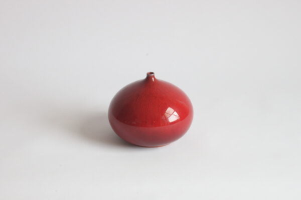 Red fig vase by rogier vandeweghe for Perignem, Belgium 1963. 3