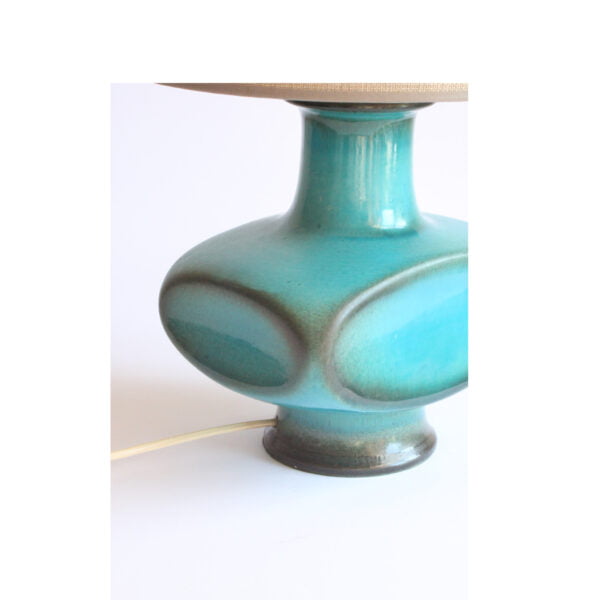 Aquamarine ceramic lamp base by Cari Zalloni for Steuler, Germany 1960s. 2