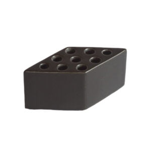 Parallelogram ikebana vase by Hakusan Japan A black glazed porcelain pique fleurs vase or ikebana flower arranging vase in the shape of a parallelogram. By Hakusan Japan, a well-known art porcelain brand in Japan | Century Soup |