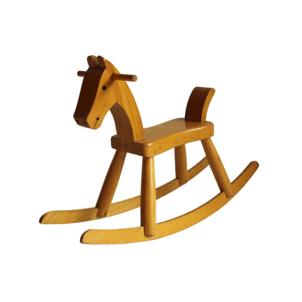 Danish wooden rocking horse by Kay Bojesen.