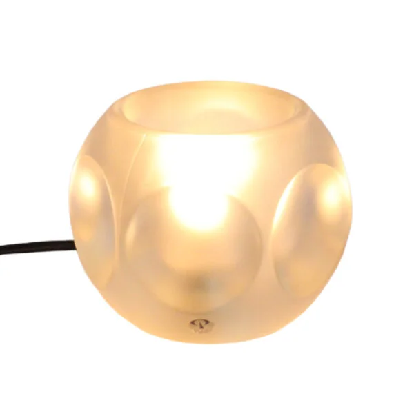 Model "TA14" six sided ice block lamp, all matte version. Designed by Peill and Putzler, Germany in the 1970s. Century soup vintage design antiques curiosa collectibles antwerp.