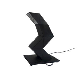 ZigZag desk lamp by Shui Shang for E-lite, 1984 Adjustable black and red snake desk lamp made up of different movable triangles. Designed in 1984 by Shui Chang or Dennis Chang, one of Hongkongs best known industrial designers | Century Soup |