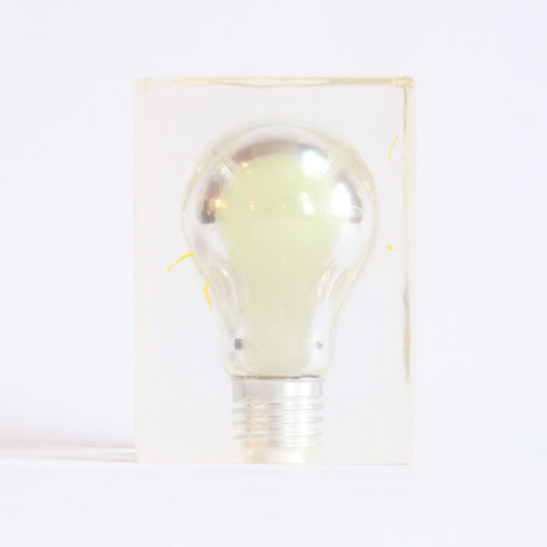 Popart lightbulb in resin by Pierre Giraudon 3