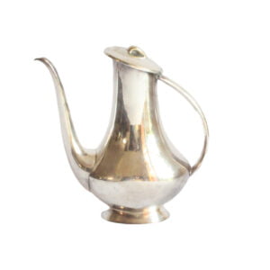 Coffeepot by Otto Wolter | Schwäbisch Gmünd Coffee or teapot by Otto Wolter, Schwäbisch Gmünd | Alpacca nickel silver neusilber modernist mid century modern | Century Soup |
