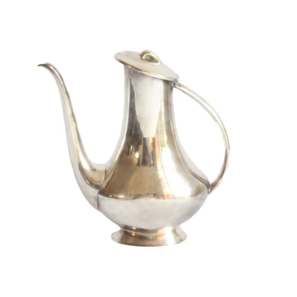 Coffee or teapot by Otto Wolter, Schwäbisch Gmünd | Alpacca nickel silver neusilber modernist mid century modern | Century Soup |