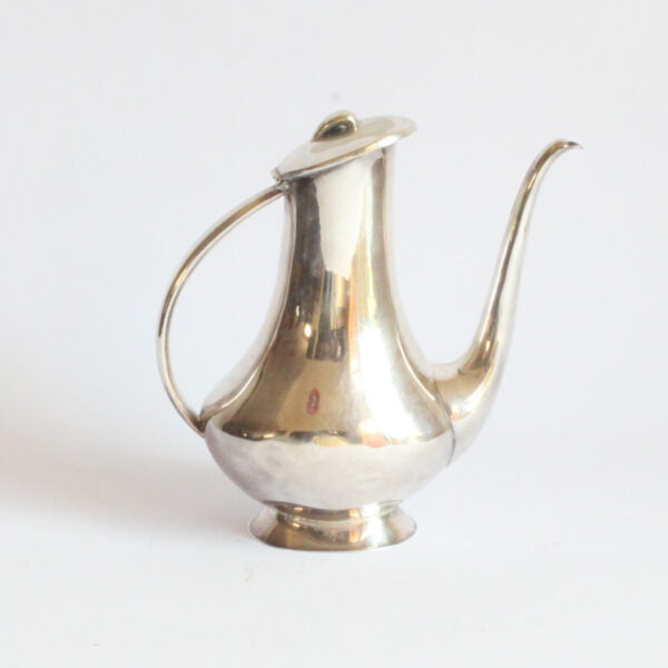 Coffee or teapot by Otto Wolter, Schwäbisch Gmünd | Alpacca nickel silver neusilber modernist mid century modern | Century Soup |