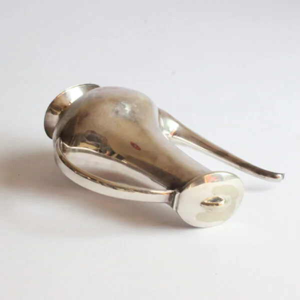 Coffee or teapot by Otto Wolter, Schwäbisch Gmünd | Alpacca nickel silver neusilber modernist mid century modern | Century Soup |