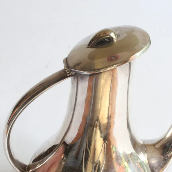 Coffee or teapot by Otto Wolter, Schwäbisch Gmünd | Alpacca nickel silver neusilber modernist mid century modern | Century Soup |