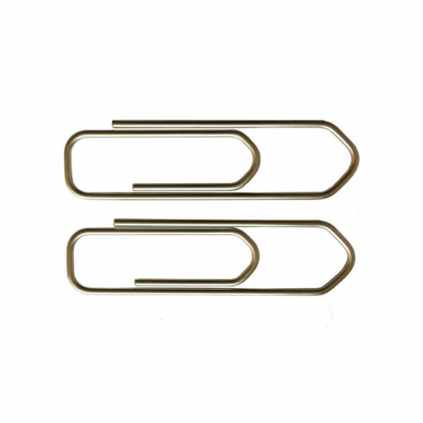 A set of vintage Popart extra large paperclips. These huge metal paperclip sculptures were sold at an Antwerp design / gadget store in the 1980s 1990s called Extralarge. Century Soup vintage design curiosa antiques collectibles antwerp.