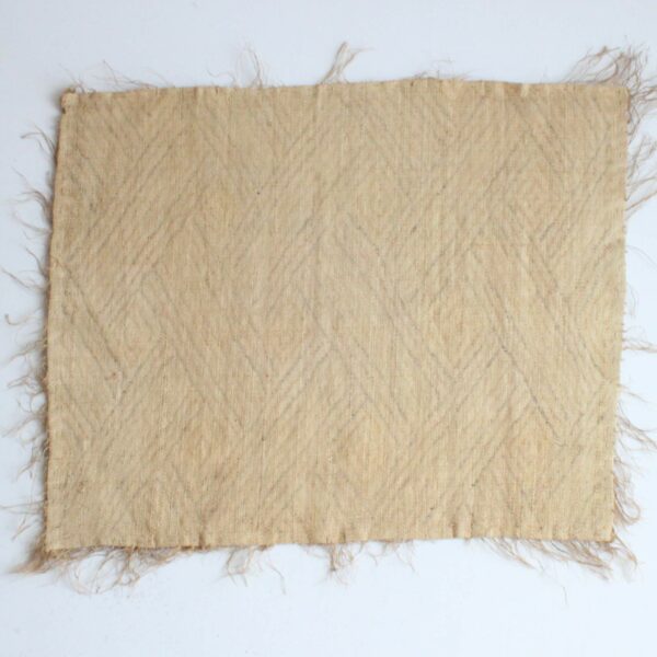 A rug in velours du kasaï, congo 1960s-1970s. Tradiationally the weaving is done by men of the shoowa from the kuba group in the kasai region, congo. Made from palm tree fibers, raphia. Condition report: Rug itself in good vintage condition, raphia near the borders heavily thinned. Condition is as seen in the pictures.