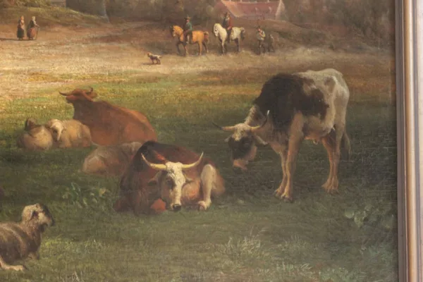 Shepherd with His Flock by Ildephonse Stocquart - Image 4
