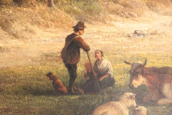 Shepherd with His Flock by Ildephonse Stocquart - Image 10